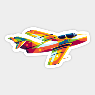 MiG-15 in Pop Art Sticker